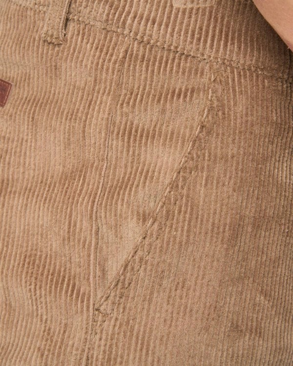 Crosshatch Cordout Loose Pants Biscuit