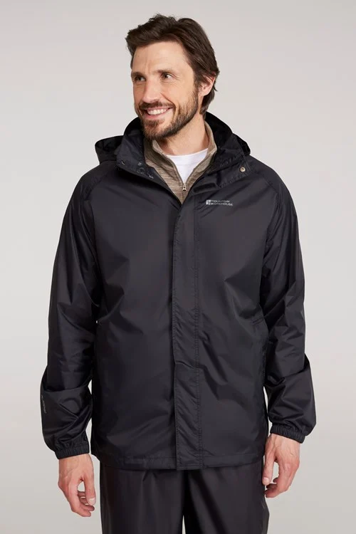 Mountain Warehouse Mens Pakka II Waterproof Jacket - Black