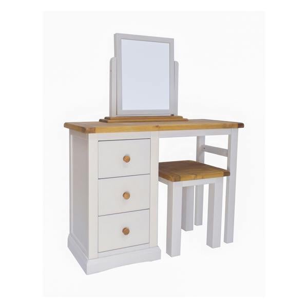 Loreo 3 Drawer Dressing Table Set Wood Knob