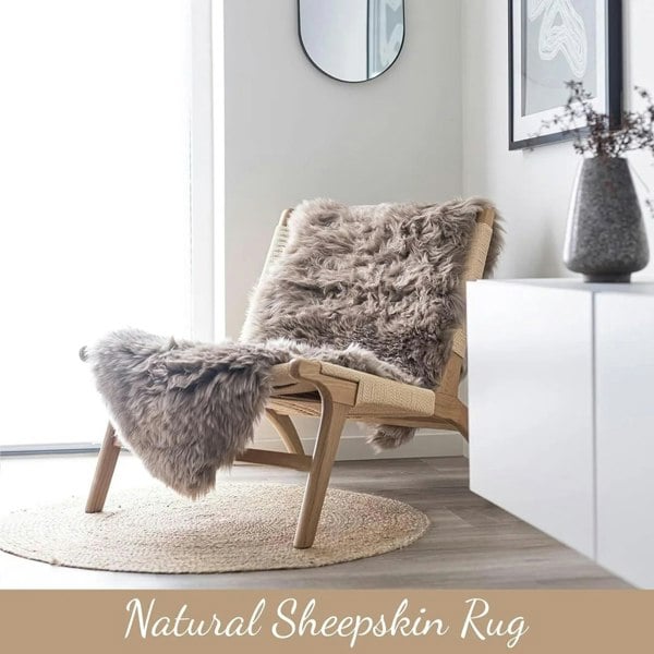 Infinity Leather Genuine Sheepskin Real Natural Wool Double Area Rug