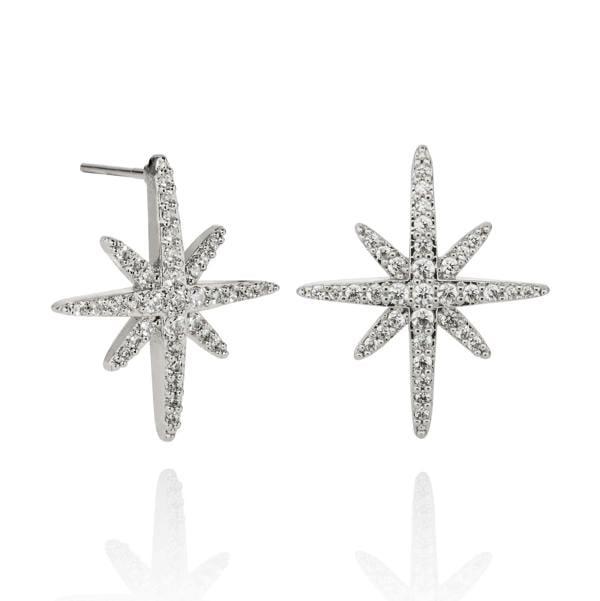 North Star Earrings with Cubic Zirconia - namana.london