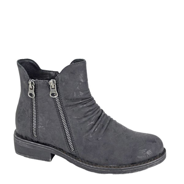 Cipriata Agatina 3 Zip Flower Printed Fashion Ankle Boots
