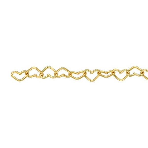 Sarah Layton Yellow Gold Filled Heart Link Cable Chain