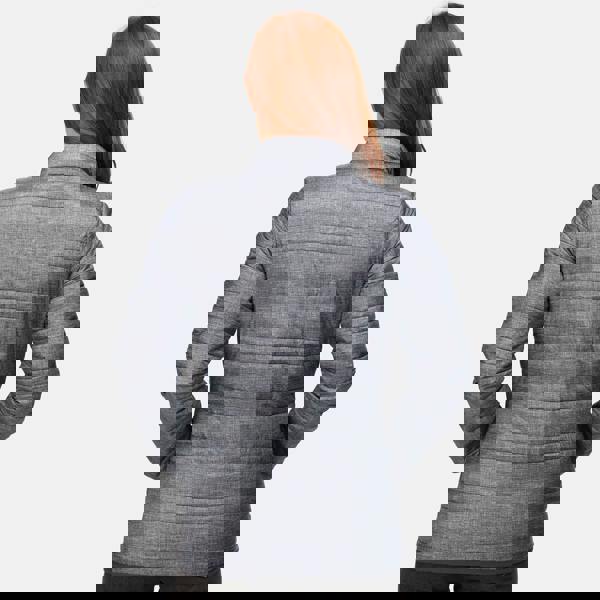 Regatta Professional Womens/Ladies Quilted Baffled Jacket - Grey Marl/Black - 