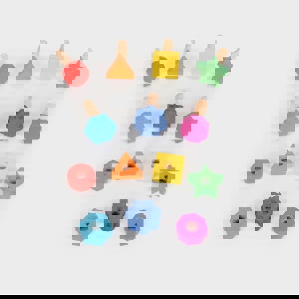 tickit Rainbow Wooden Nuts & Bolts