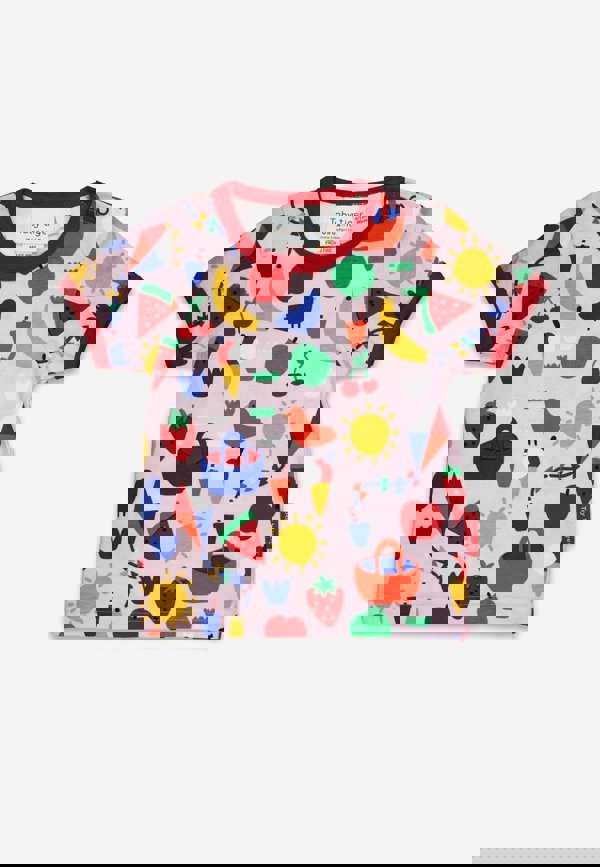 Organic Picnic Print Short Pyjamas - Toby Tiger