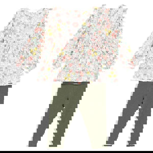 Baby Girls Floral Printed 2pc Set, Multicolour - Minicuddles