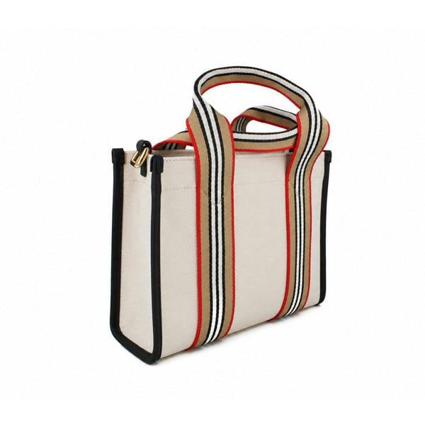 Burberry Mini Canvas Tote Bag - Natural