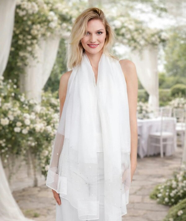 Pia Rossini Cristine - Pearl Embellished Occasion Scarf