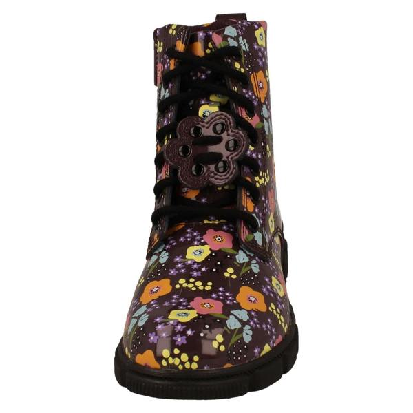 Clarks Girls Clarks Floral Pattern Ankle Boots Evyn Top K