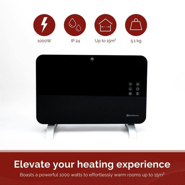 Rediffusion Smart Glass Panel Heater 1000W