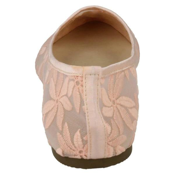 Spot On Ladies Spot On Flowery Ballerinas
