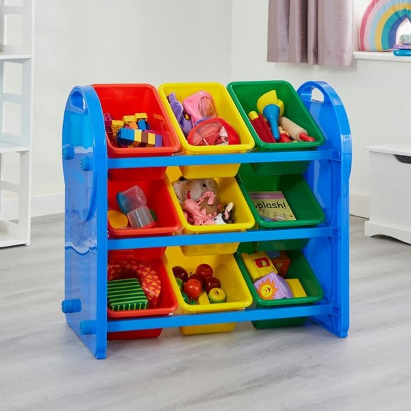 Liberty House Toys Children's 9-Bin Storage Organiser Unit | Toy Storage