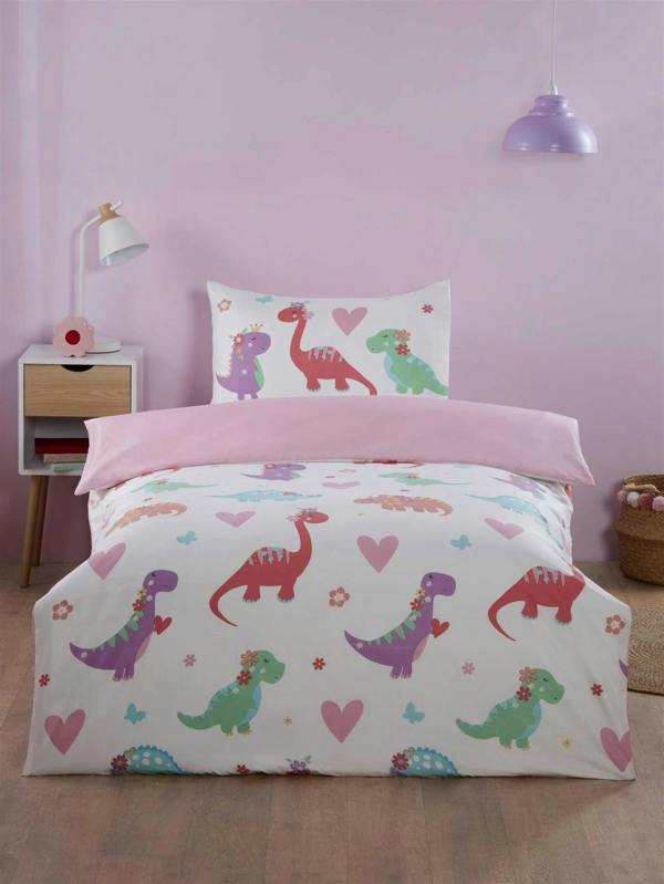 Dino Daisy Duvet Cover Set
