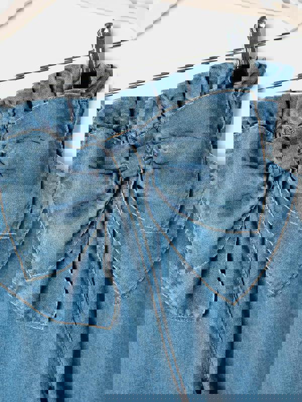 GWD Lilia Wide-Leg Bow Denim Jean