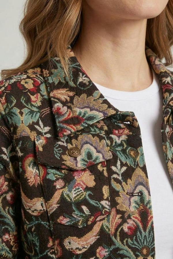 Brown | Paisley Tapestry Texture Jacket