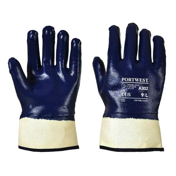Grip Nitrile Fully Dipped Safety Cuff (12 Pairs) - Hi-Vis Trousers