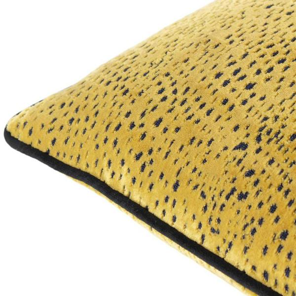 Paoletti Estelle Spotted Cushion Cover - Gold/Black - 