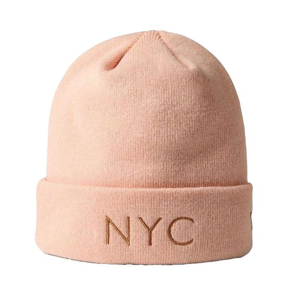 New Era Unisex Adult NYC Lettering Casual Beanie - Pink - 