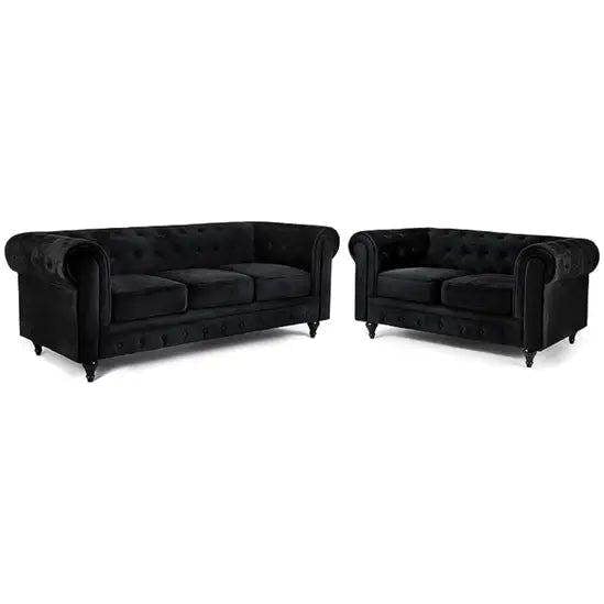 Snug Furniture Belmont Chesterfield 3+2 Velvet Sofa