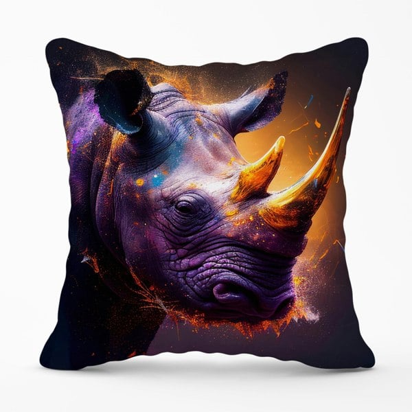 Warren Reed Golden Rhino Face Splashart Cushions