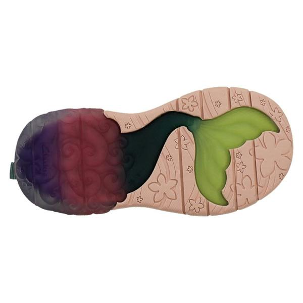 Clarks Girls Clarks Rainbow And Mermaid Tail Design Trainers Tidal Star