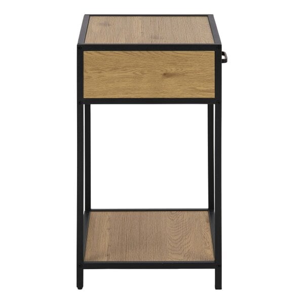 Wyld Haus El Paso Black and Wild Oak Bedside Table 1 Drawer