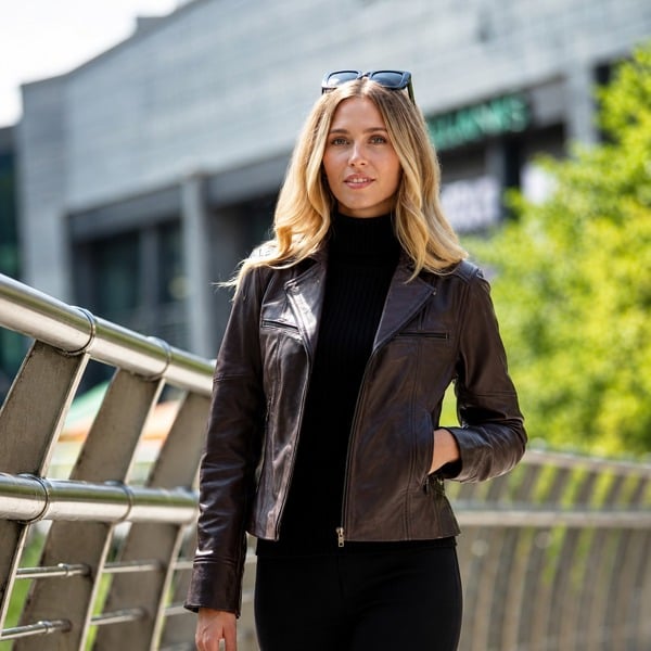 Ashwood 'Eva' Ladies  Ashwood Leather Biker Jacket: AWL-1991