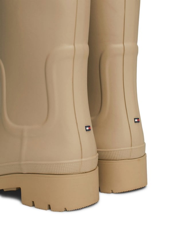 Tommy Hilfiger RUBBER Womens Long Boots Beige