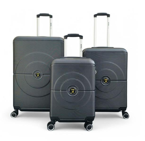 Infinity Luggage Robust ABS Hard Shell 8 Wheels Luggage Travel Holiday Cabin Suitcase Set