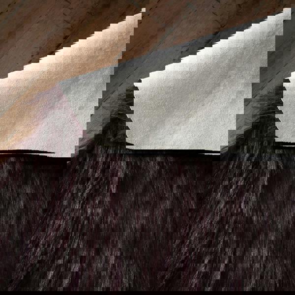 Smart Living Faux Fur Sheep Rug - Wine