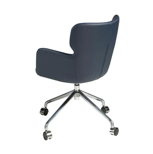 Angel Cerdá Blue eco-leather swivel office chair 4110