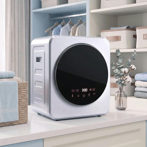 HOMCOM 800W Compact Dryer Machine, 4 kg Small Vented Tumble Dryer, Silver