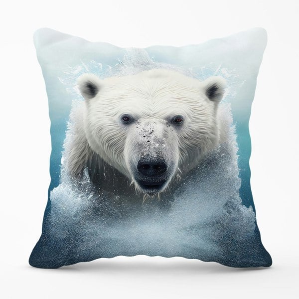 Warren Reed Polar Bear Splashart Cushions