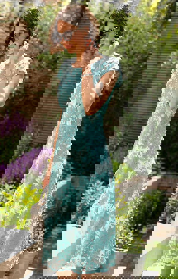 Alie Street London Charlotte Lace Dress - Antique Aqua