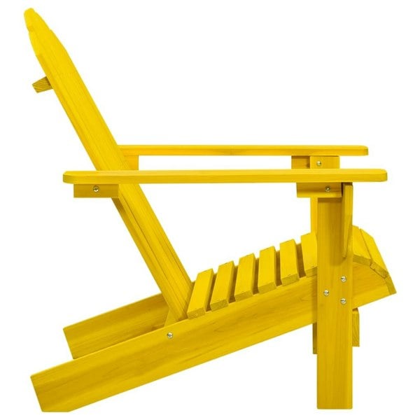 Berkfield Garden Adirondack Chair Solid Fir Wood Yellow