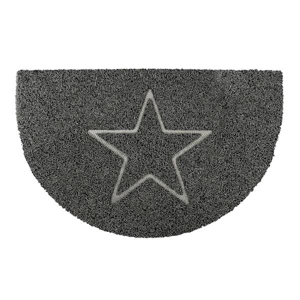 star half moon doormat in grey