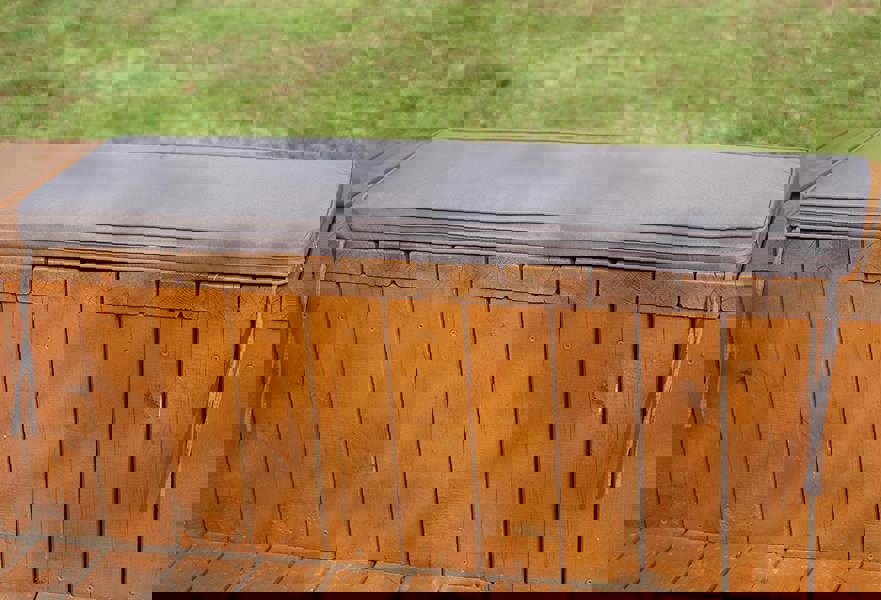 Gr8 Garden Grey Garden Bench Pad Outdoor Waterproof Fabric 2 Seater Furniture Swing Seat Cushion