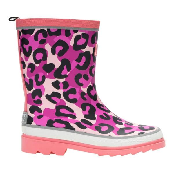 Regatta Childrens/Kids Mudplay III Leopard Print Wellington Boots - Pink Lemonade - 