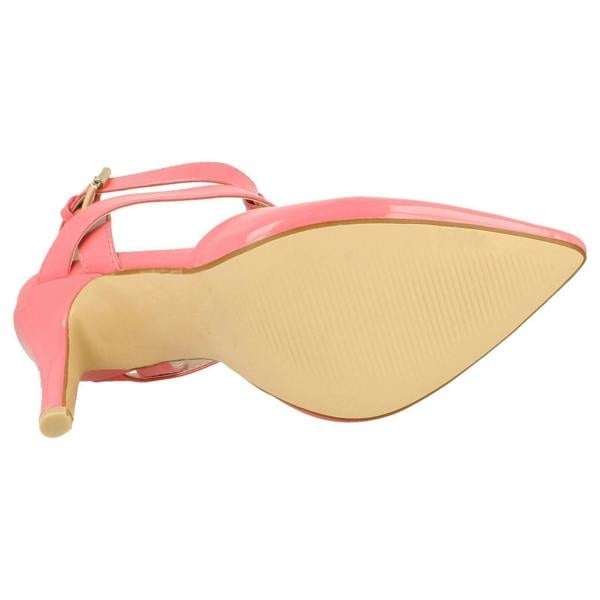 Anne Michelle Ladies Anne Michelle High Heel Ankle Strap Court Shoe