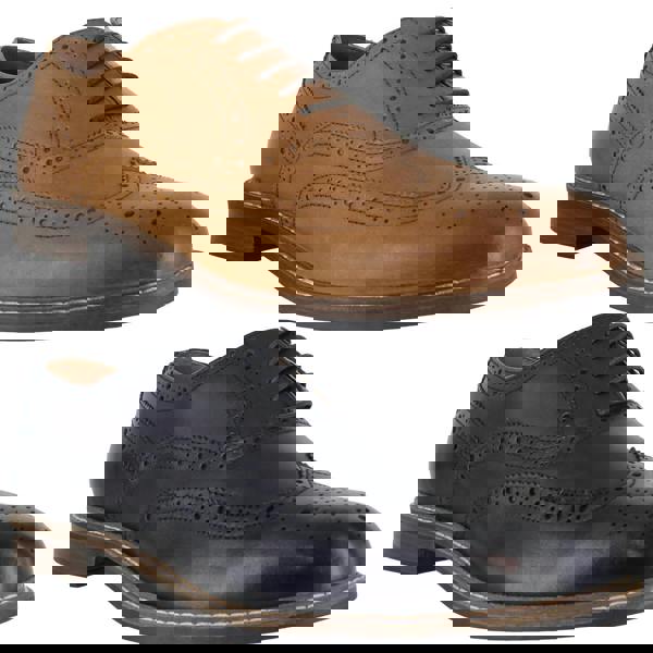 Thomas Crick Cardew Mens Casual Smart Lace Up Brogue Leather Shoes