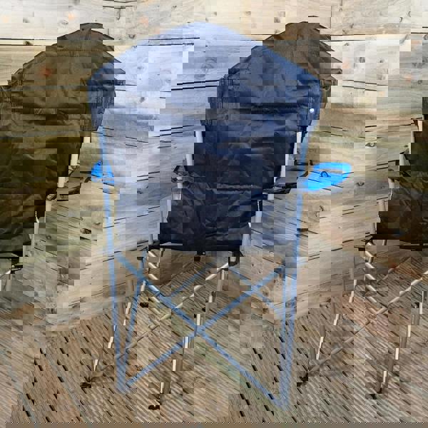 Samuel Alexander Luxury Padded High Back Folding Outdoor / Camping / Fishing Chair in Blue