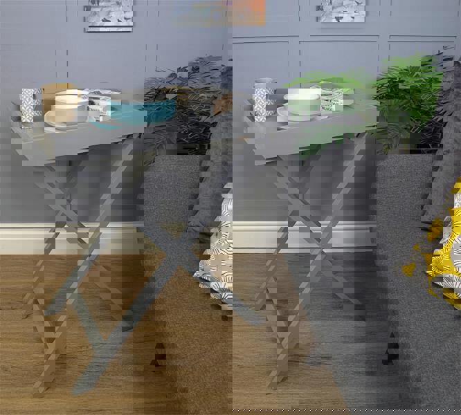 St Helens Tray Side Table, Grey