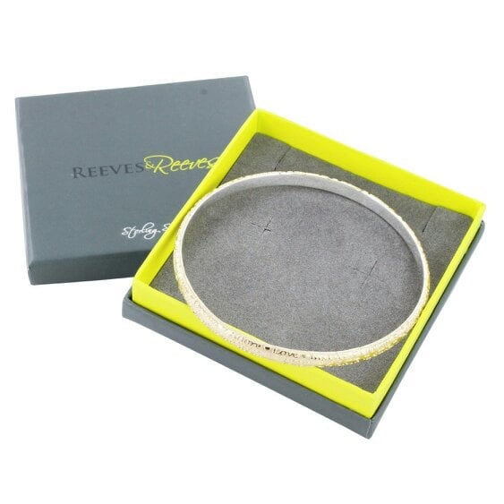 Reeves & Reeves Sterling Silver Scriptura Bangle