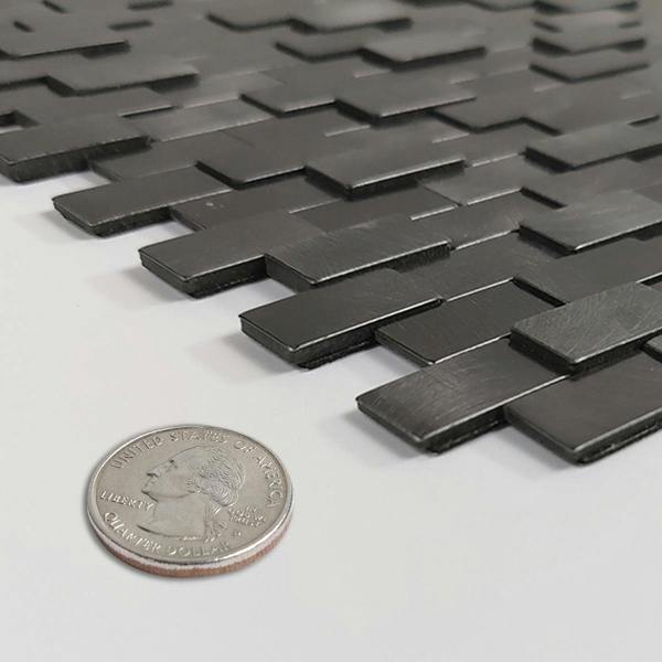 ENER-J Urban Alloy Pattern Peel & Stick Aluminum Tile, Size:300 x 300 x 4 mm (Pack of 4)