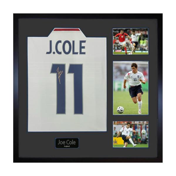 Joe Cole Signed England Shirt Elite Frame