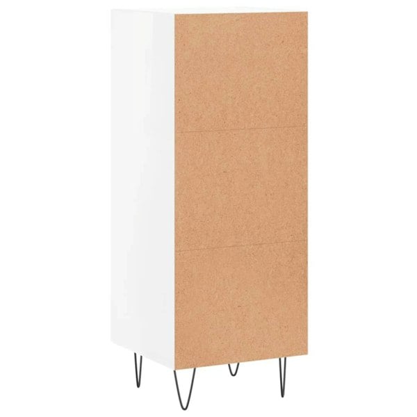 Berkfield Sideboard High Gloss White 34.5x34x90 cm Engineered Wood