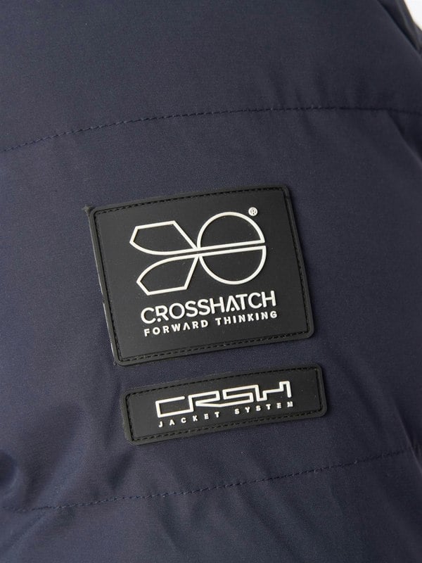 Crosshatch Mens Kampnew Embossed Jacket Navy