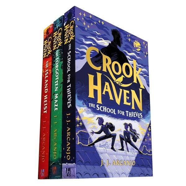 Crookhaven Series by J.J. Arcanjo: The School for Thieves, The Forgotten Maze, The Island Heist