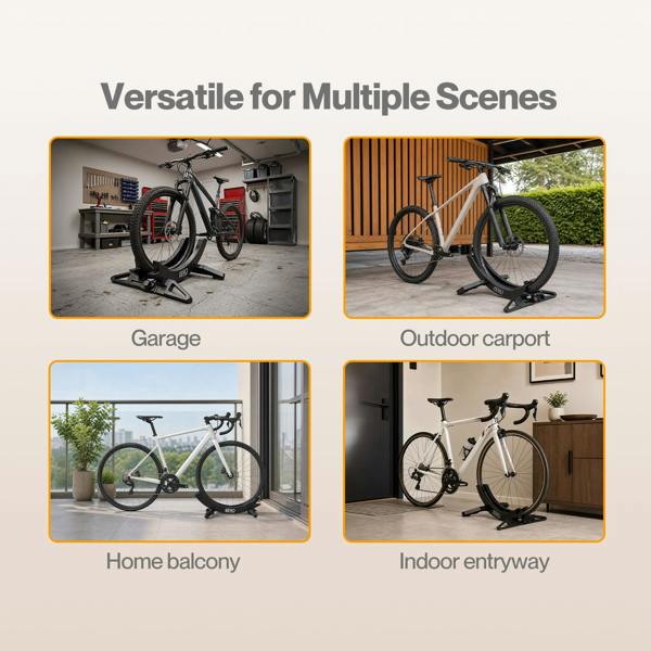 MONVELO Bike Stand Floor Rack Adjustable ABS For Mountain Bikes Garage Black